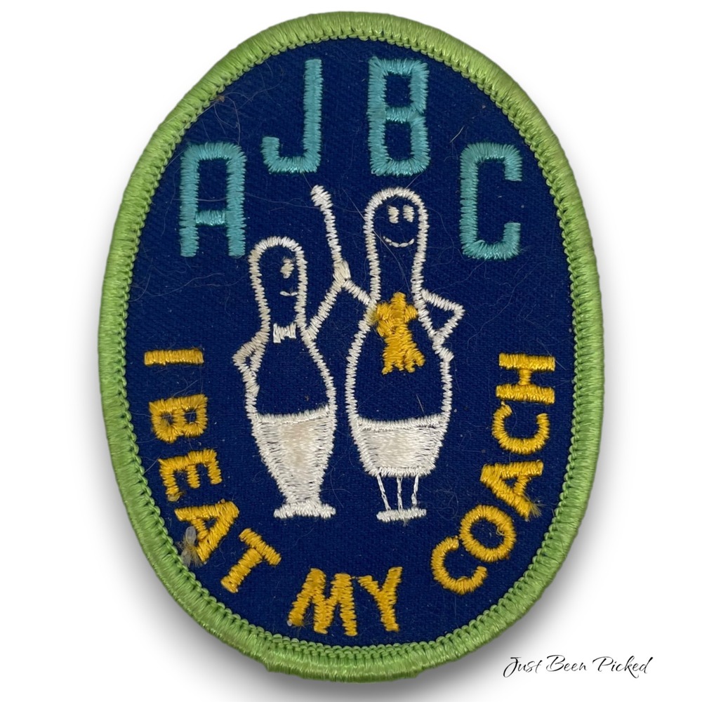 American Junior Bowling Congress Patch I Beat My Coach 3.5 x 2.75